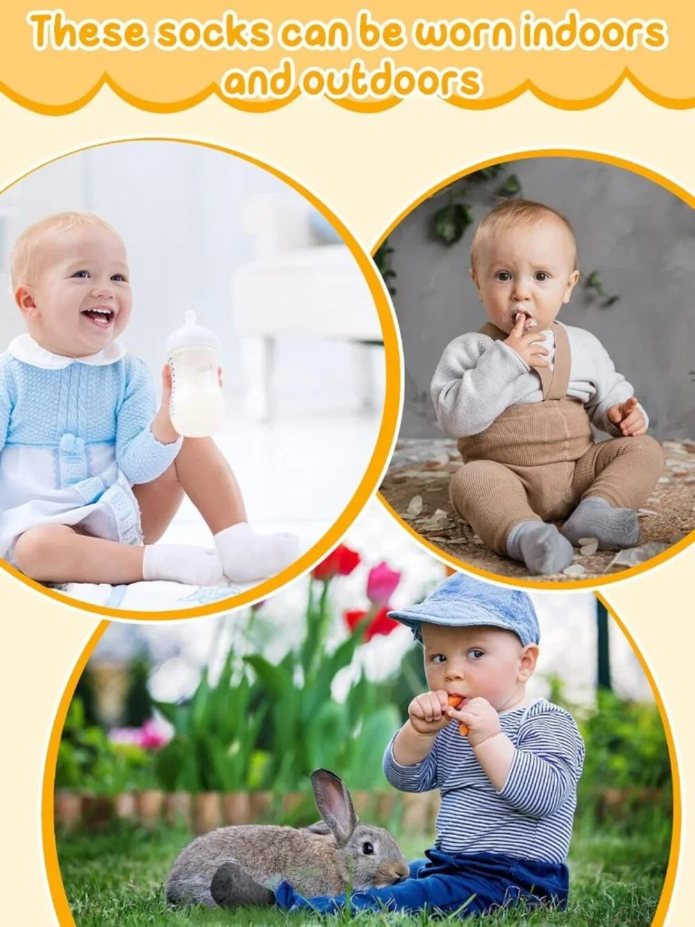 60 Pairs Newborn Baby Socks Set, Unisex Cotton Infant Anklets, Soft & Cozy
